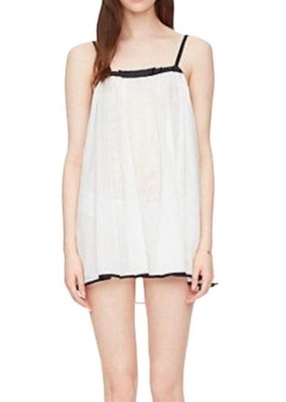 Kate Spade Sheer Mesh Babydoll Chemise Top Size Small White